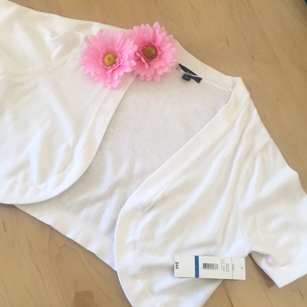White cardigan